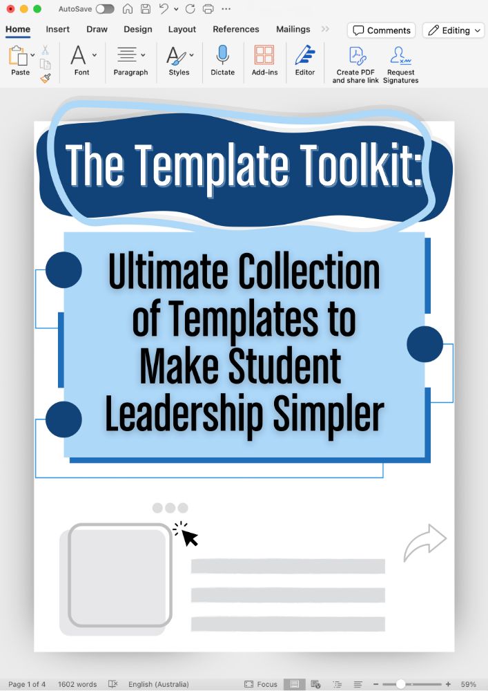 The Template Toolkit: Ultimate Collection of Templates to Make Student Leadership Simpler